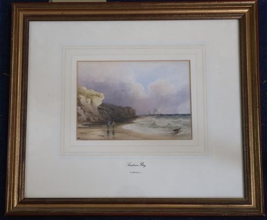 Thomas Sewell Robins (1810-1880) Sandown Bay 5 x 7in.